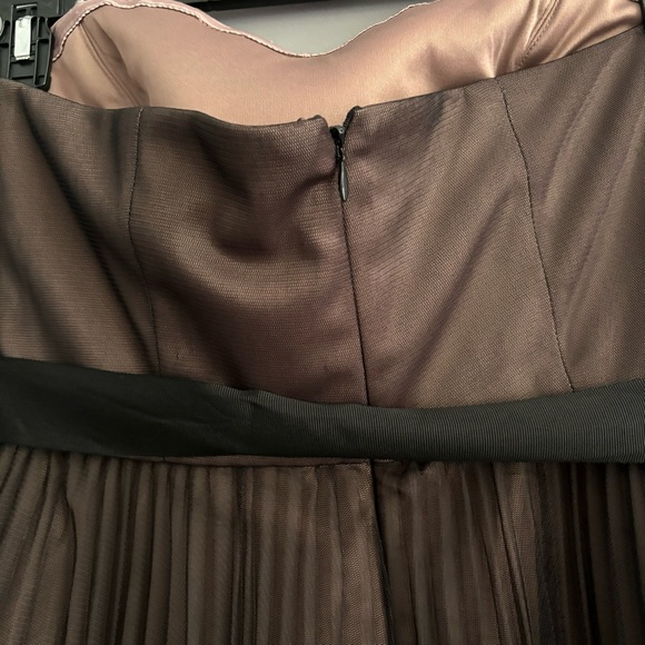 Vintage Size 6 Black and Tan Strapless Padded Mini Dress - Picture 7 of 16